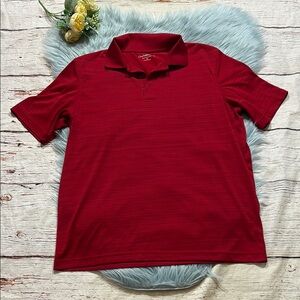 Croft & Barrow Performance Red Spacedye Short Sleeve Polo Shirt sz M